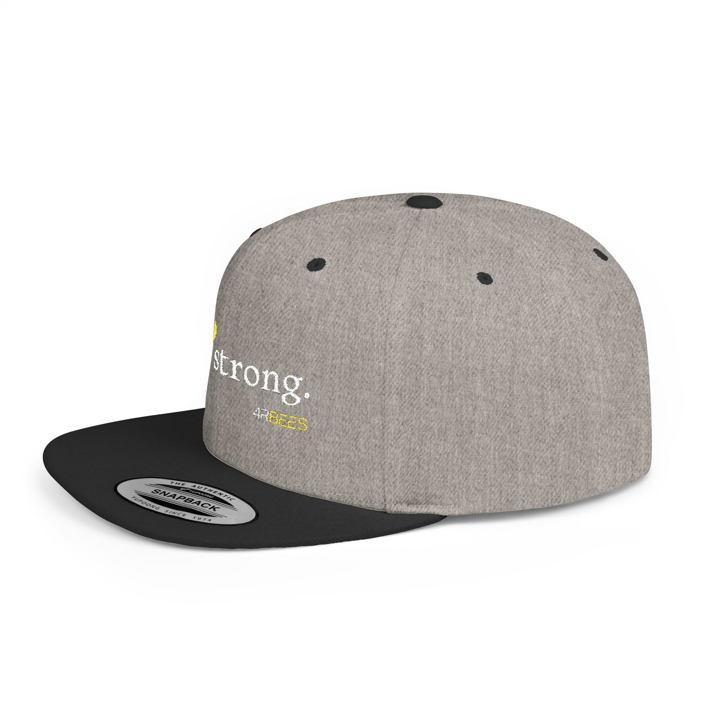 4RBEES STRONG Flat Bill Snapback Hat