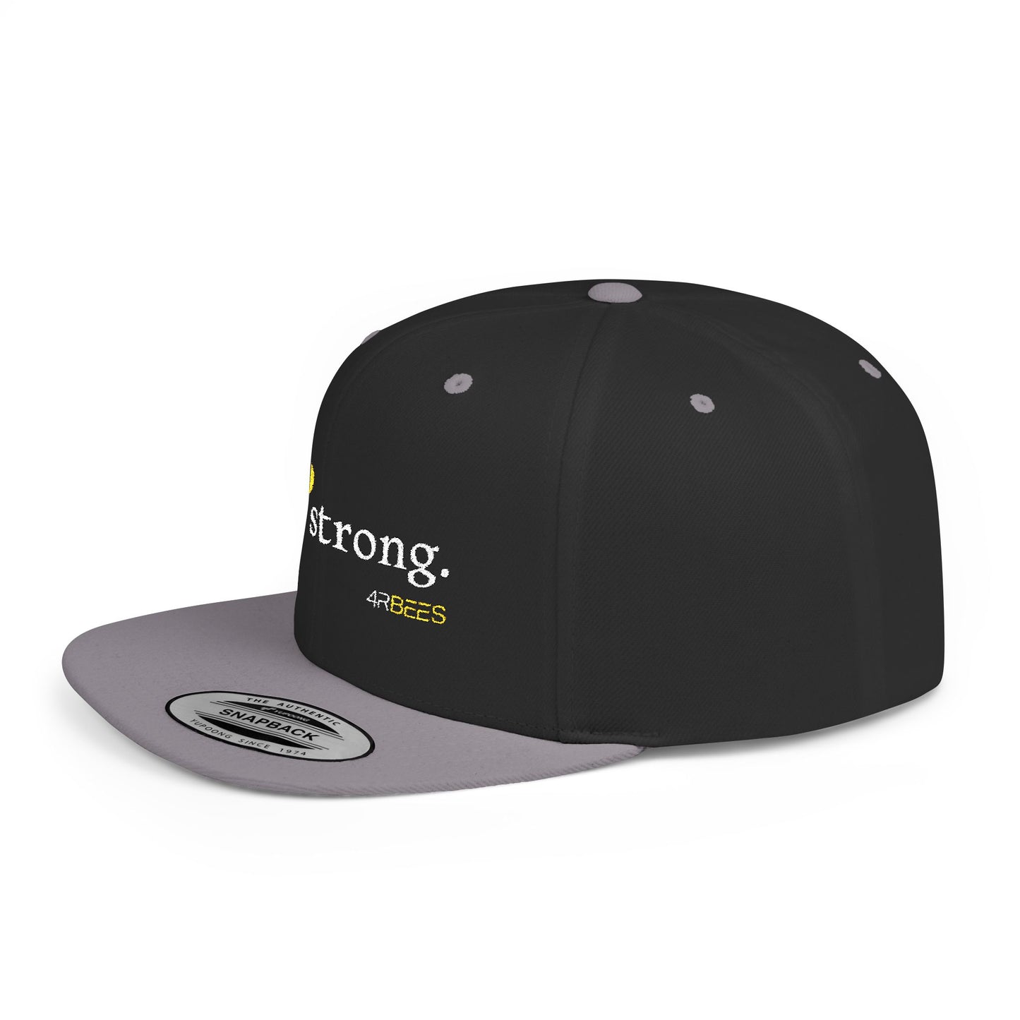 4RBEES STRONG Flat Bill Snapback Hat