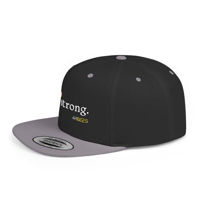 4RBEES STRONG Flat Bill Snapback Hat