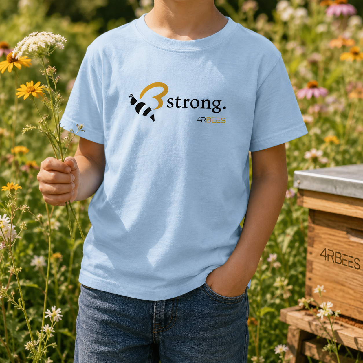 4RBEES STRONG Kids Softstyle Tee