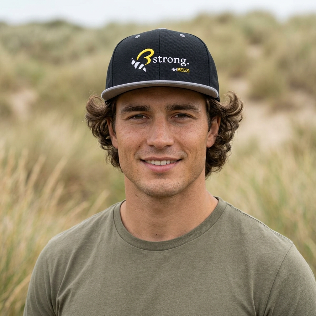 4RBEES STRONG Flat Bill Snapback Hat
