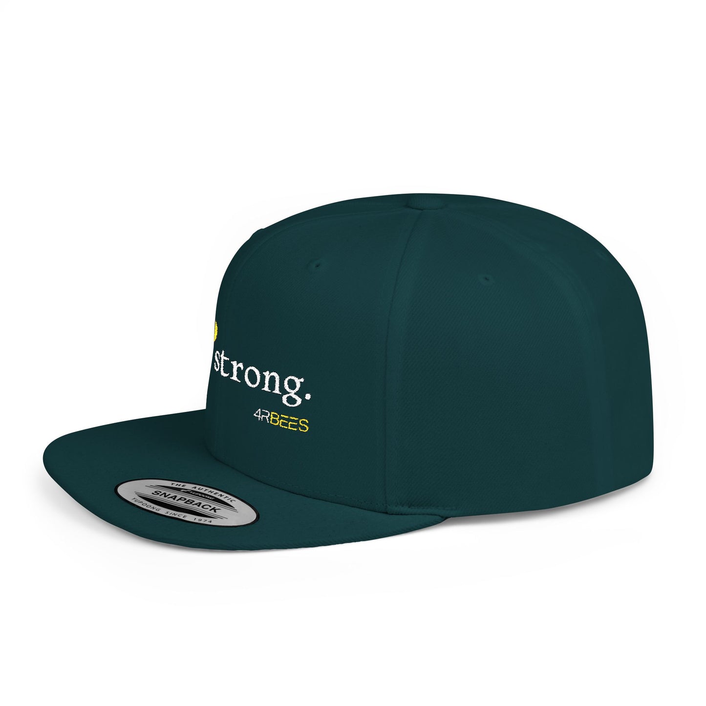 4RBEES STRONG Flat Bill Snapback Hat