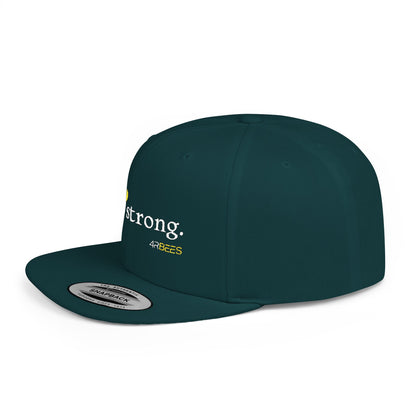 4RBEES STRONG Flat Bill Snapback Hat