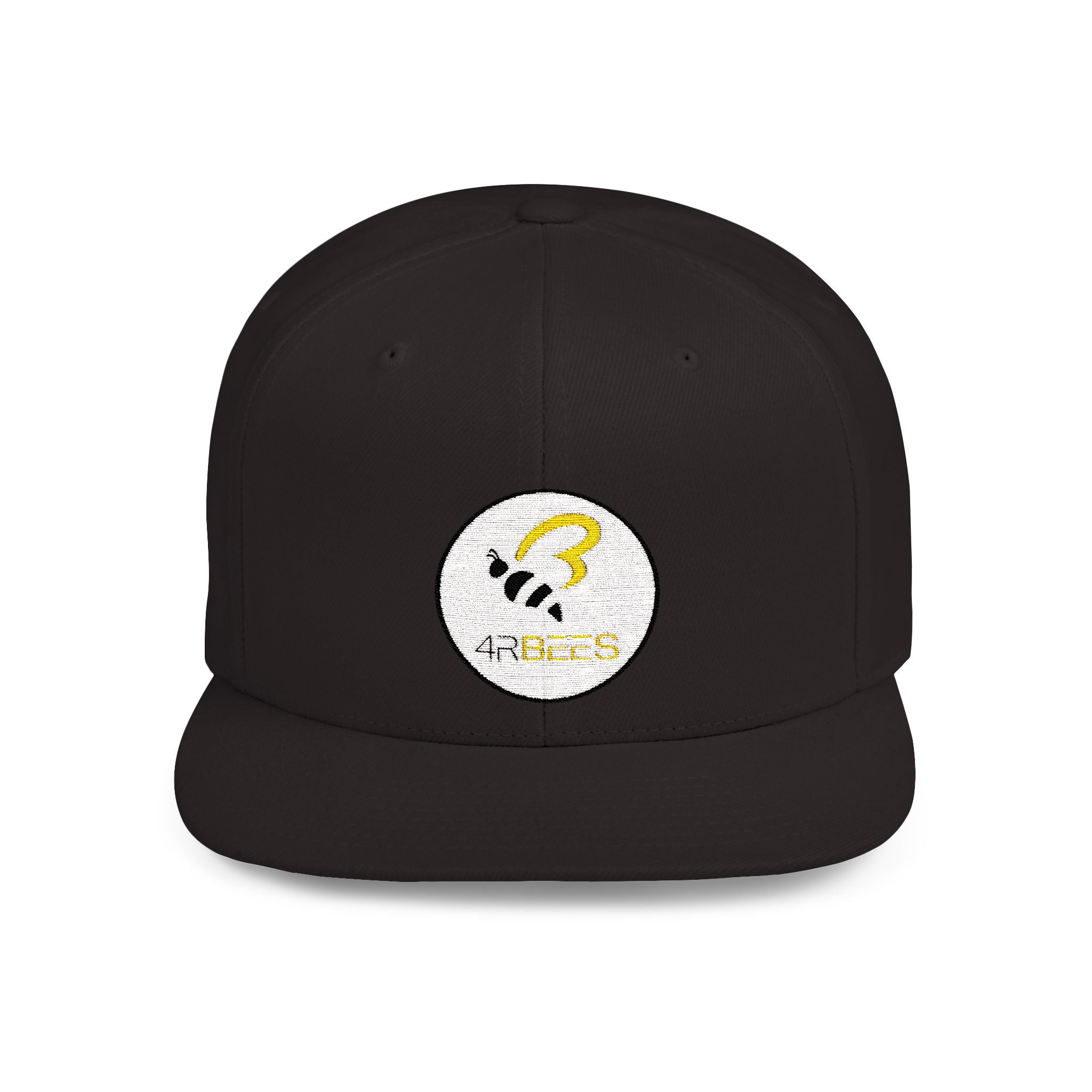 4RBees Logo Flat Bill Snapback - 4RBees