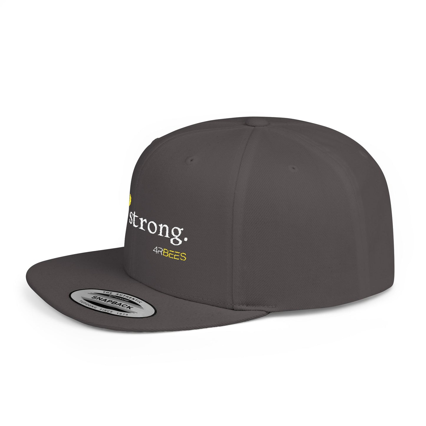 4RBEES STRONG Flat Bill Snapback Hat